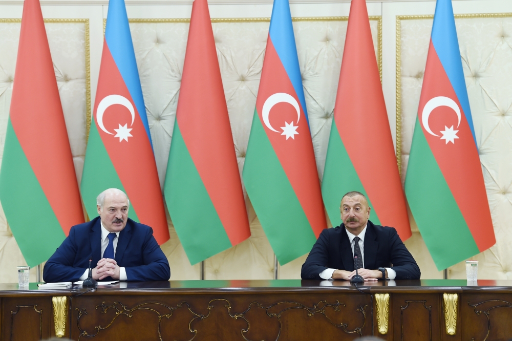 Azerbaijani, Belarus presidents made press statements